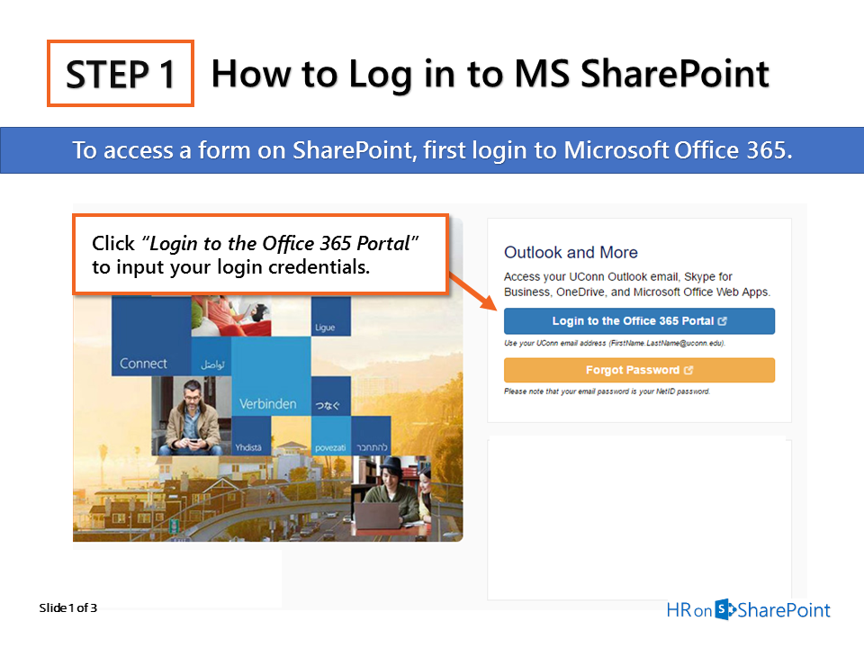 SharePoint Log-in Information