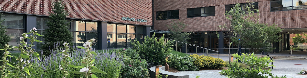 UConn School of Pharmacy Medicinal Garden Entrance